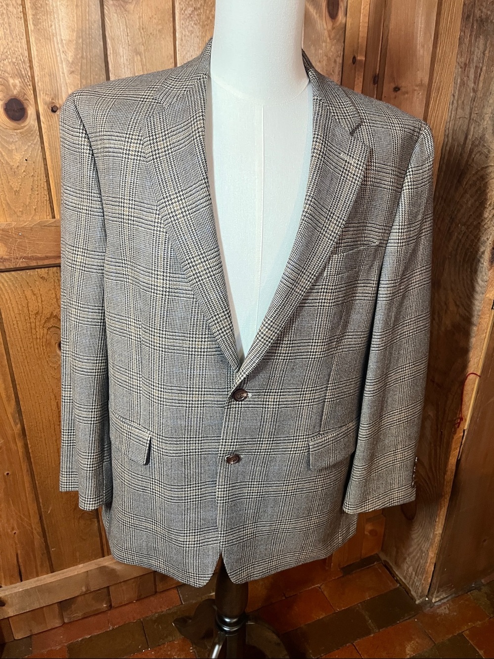Lauren Ralph Lauren 44R 100% lambswool plaid blazer 3254